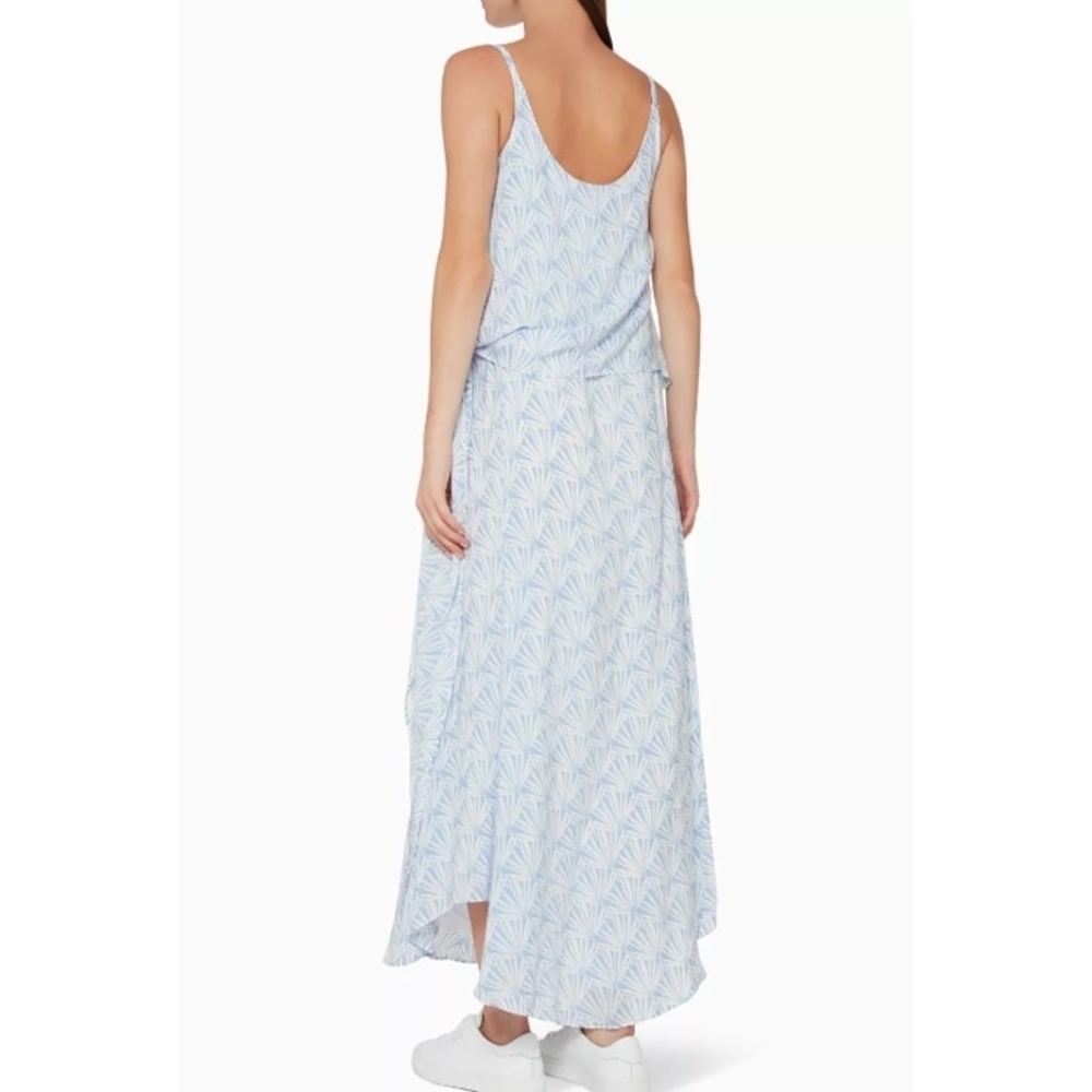 Blue Patterned Maxi Dress